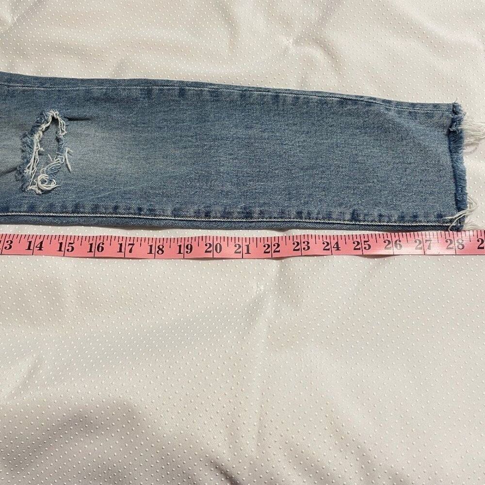 Free People We The Free Stella Button Fly High Rise Distressed Jeans - Picture 11 of 11